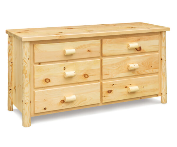 Econo 6 Drawer Dresser - Plain Pine