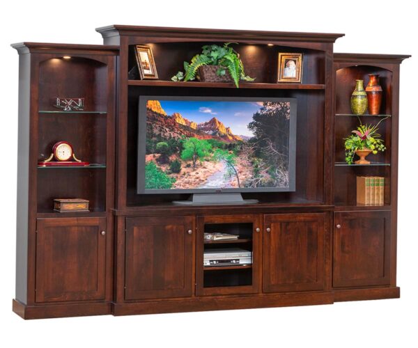 Entertainment Center with Glass Door